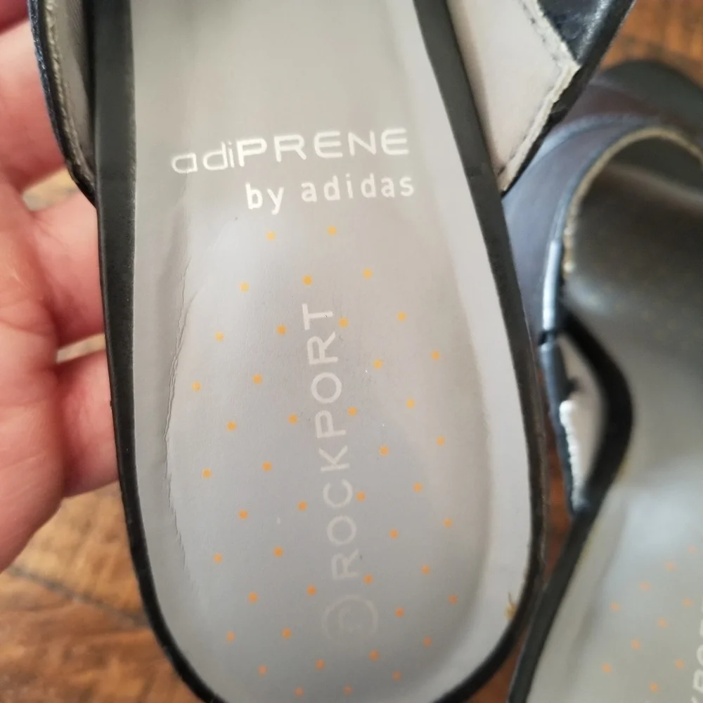 Rockport Adiprene by Adidas Black Heels‎ 8 Leather